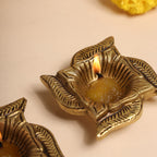 Brass Swastik Oil Diya Set (0.8 Inch) Vedansh Craft