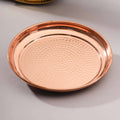 Copper Hammered Thali (10.5 Inch) Vedansh Craft