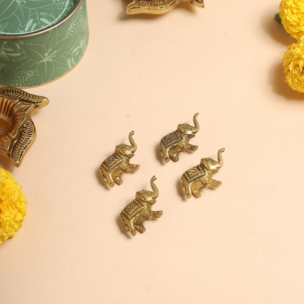 Brass Elephant Statue Set With Gift Box/Hamper Vedansh Craft