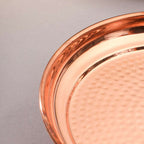 Copper Hammered Thali (10.5 Inch) Vedansh Craft