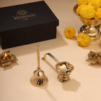 Brass Diya & Handbell Pooja Gift Hamper Vedansh Craft