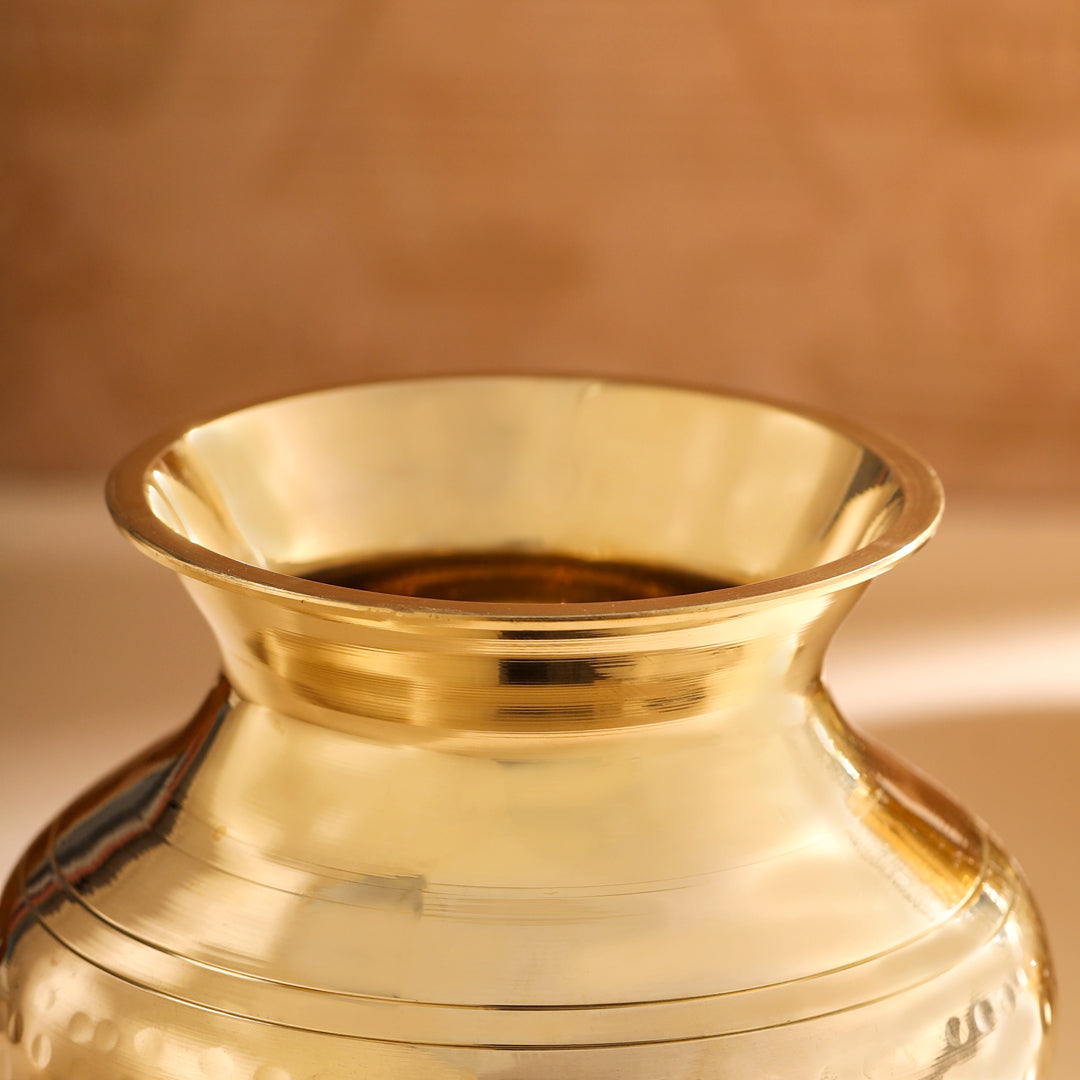 Brass Hammered Pooja Kalash Vedansh Craft