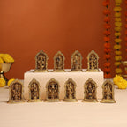 Brass Dashavatara /Vishnu Avatars Statue Set (3 Inch) Vedansh Craft