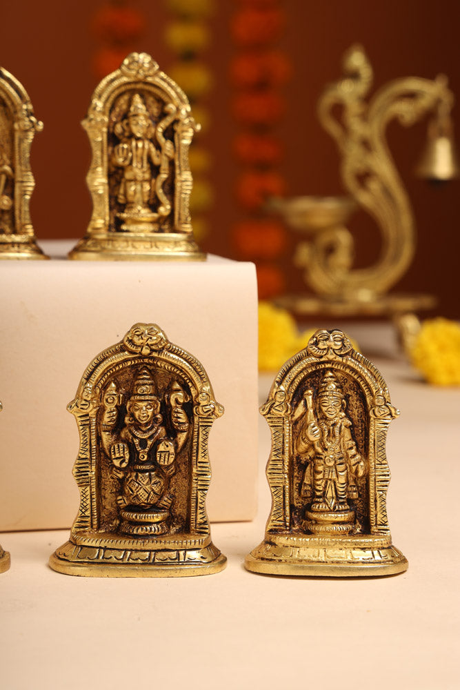Brass Dashavatara /Vishnu Avatars Statue Set (3 Inch) Vedansh Craft