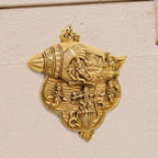 Brass Vishnu Lakshmi And Krishna Wall Hanging (9.5 Inch) Vedansh Craft