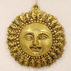 Brass Sun Face Wall Hanging (6.5 Inch) Vedansh Craft