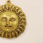 Brass Sun Face Wall Hanging (6.5 Inch) Vedansh Craft