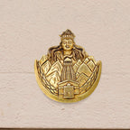 Brass Wall Art – Lord Shiva with Kedarnath Temple and Mountain Motif (8 Inch) Vedansh Craft