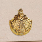 Brass Wall Art – Lord Shiva with Kedarnath Temple and Mountain Motif (8 Inch) Vedansh Craft