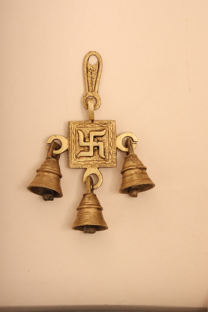 Brass Durga face & Swastik bell Festive Gift Hamper Vedansh Craft