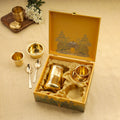 Brass Coffee Filter & Davara Set – Traditional South Indian Coffee Maker Gift Hamper Vedansh Craft