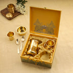 Brass Coffee Filter & Davara Set – Traditional South Indian Coffee Maker Gift Hamper Vedansh Craft