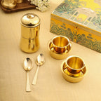 Brass Coffee Filter & Davara Set – Traditional South Indian Coffee Maker Gift Hamper Vedansh Craft