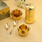 Brass Coffee Filter & Davara Set – Traditional South Indian Coffee Maker Gift Hamper Vedansh Craft