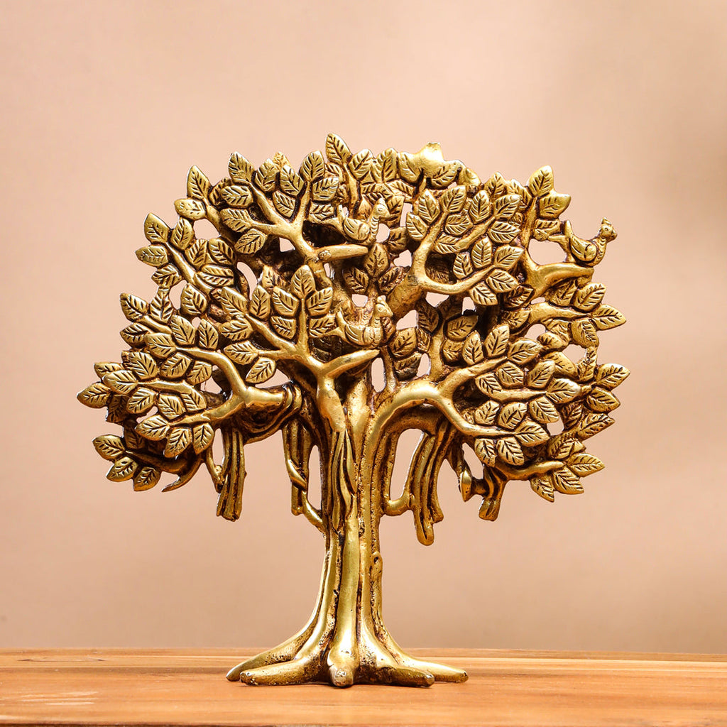 Brass Kalpvriksha Table Decor (7.5 Inch) Vedansh Craft