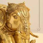 Brass Elephant Royal Statue (15 Inch) Vedansh Craft
