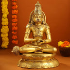 Brass Sitting Hanuman With Base Idol (16 Inch) Vedansh Craft
