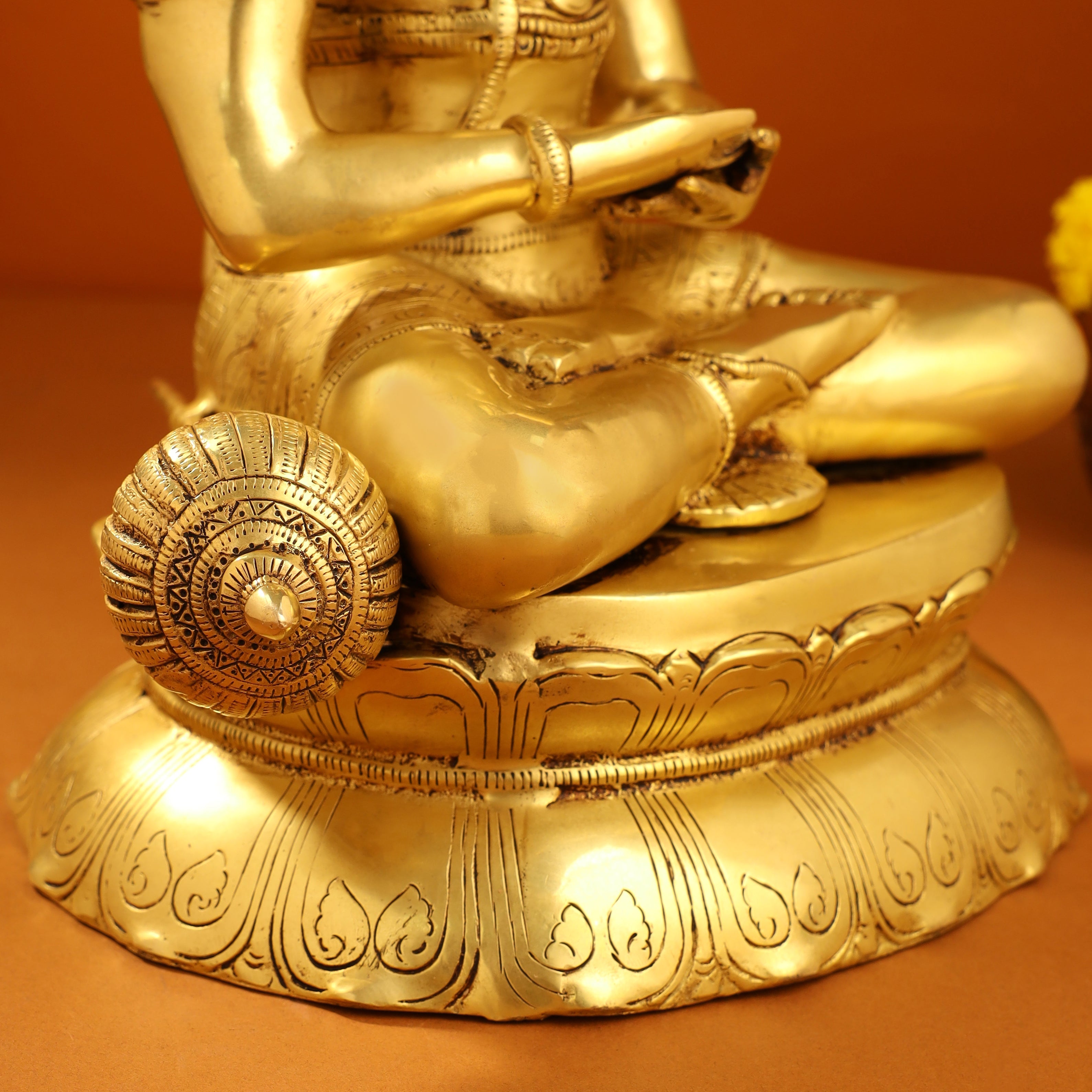 Brass Sitting Hanuman With Base Idol (16 Inch) Vedansh Craft