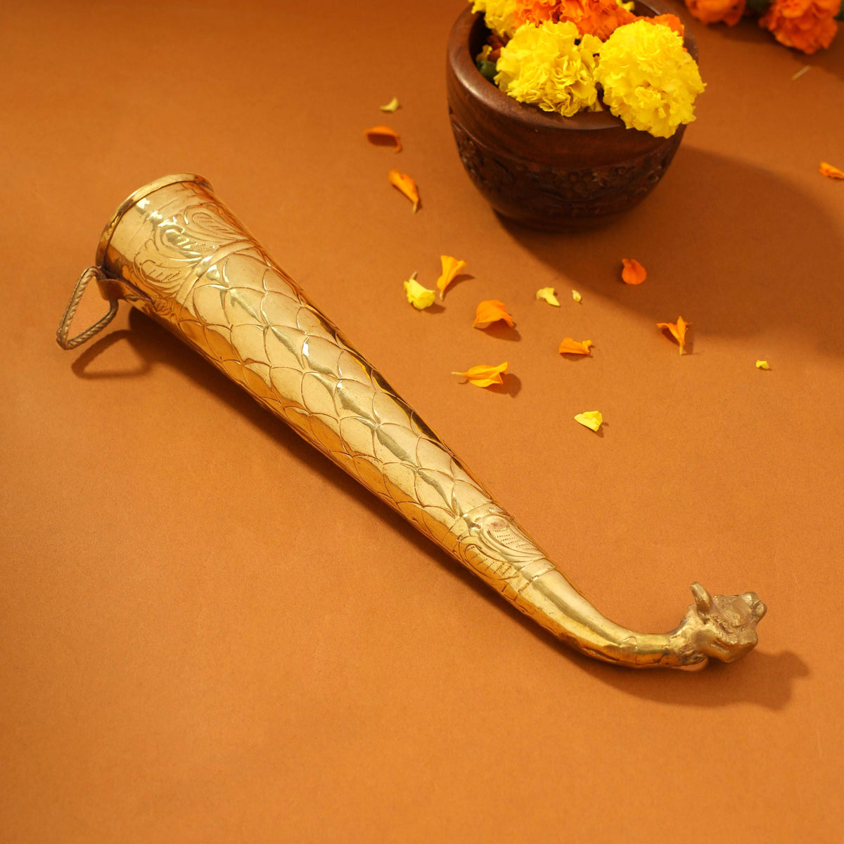 Brass Nandi Gangajali (11.8 Inch) Vedansh Craft