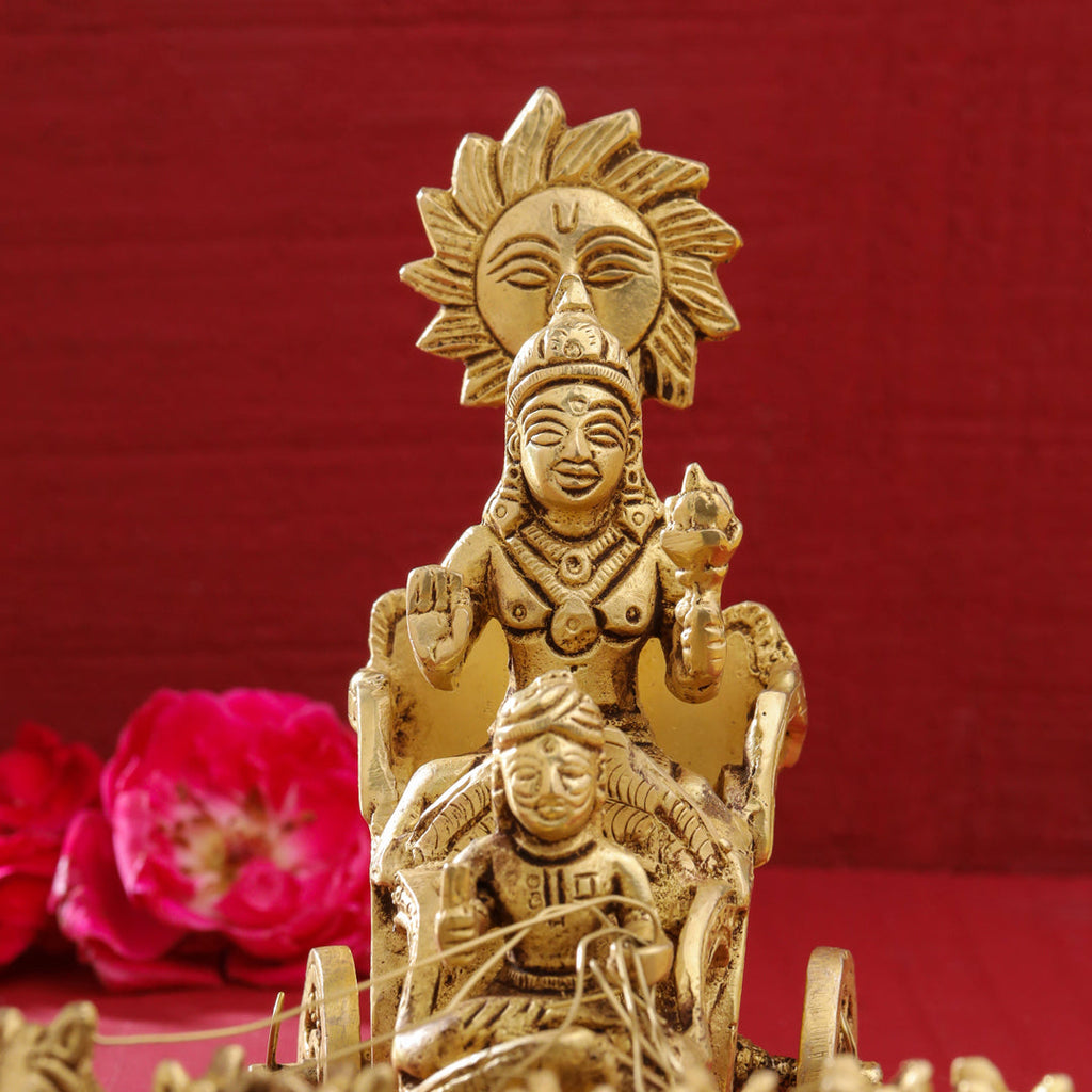 Brass Surya Rath Idol (5 Inch) Vedansh Craft