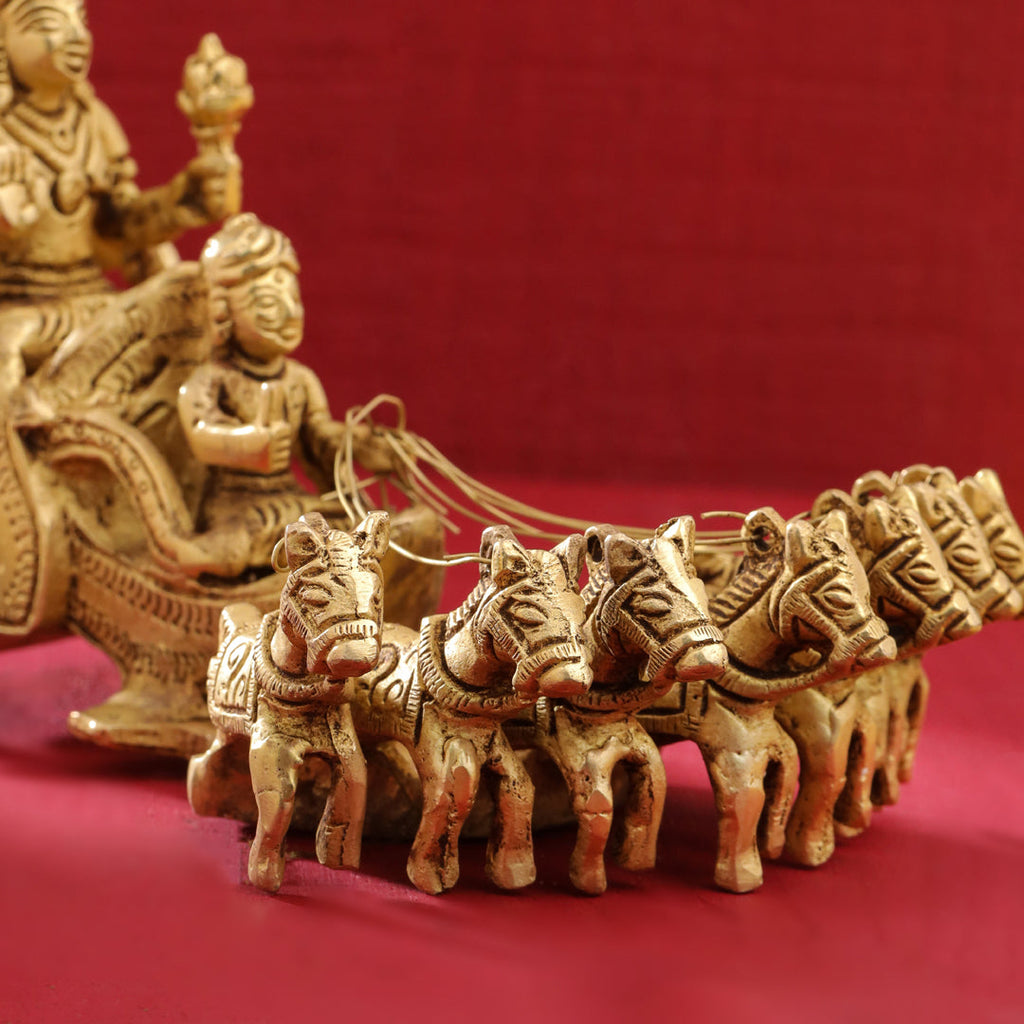 Brass Surya Rath Idol (5 Inch) Vedansh Craft