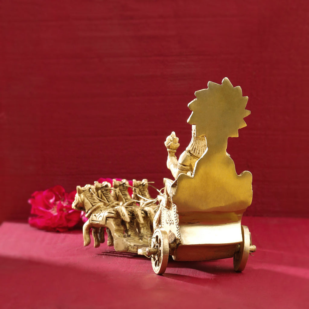 Brass Surya Rath Idol (5 Inch) Vedansh Craft
