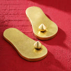 Brass Superfine Charan Paduka (3 Inch) Vedansh Craft