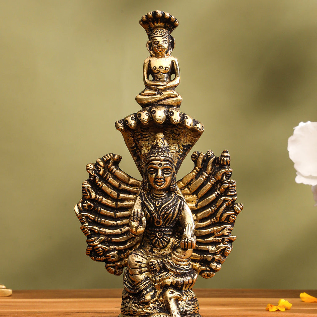Brass Goddess Padmavati Idol (6.2 Inch) Vedansh Craft