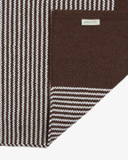 Natural Brown Handloom Cotton Bedside Runner For Bedroom And Living Area