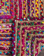 Durable Multicolor Rectangular Jute Carpet For Living Space