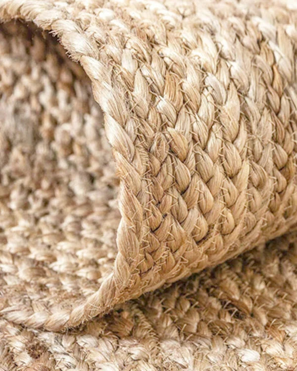 Handwoven Rectangular Jute Carpet For Living Room Decor
