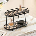 2 Tier Luxury Display Tray Black Brown Nestasia