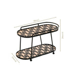 2 Tier Luxury Display Tray Black Brown Nestasia