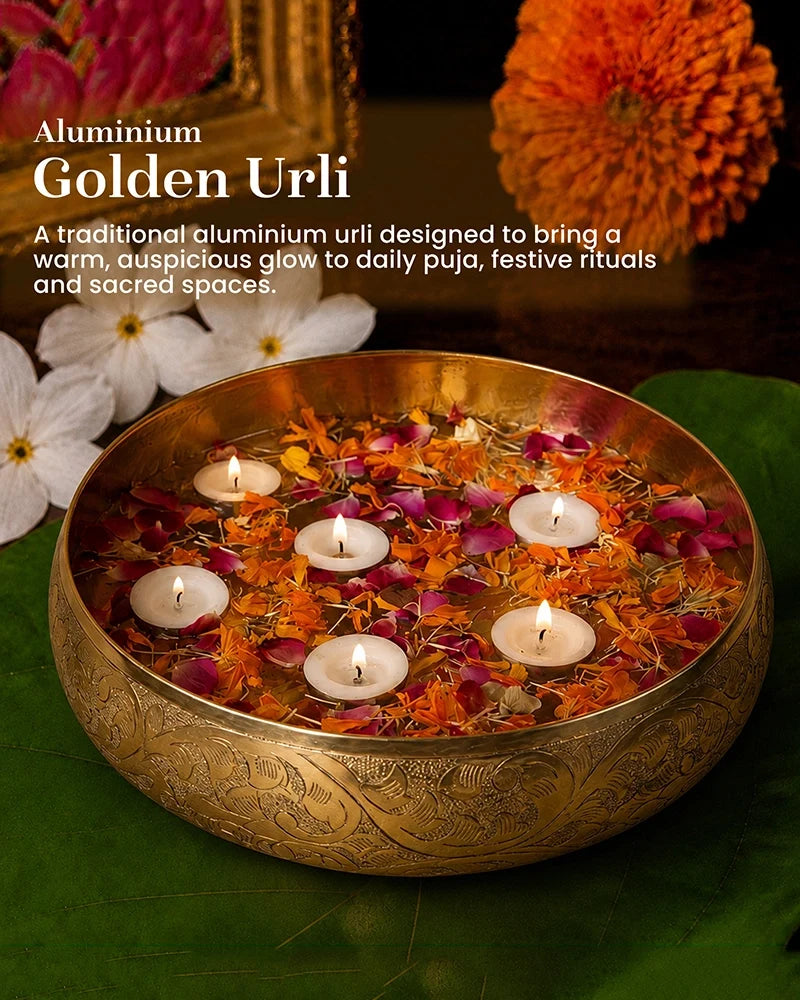 Premium Decorative Handcrafted Urli Bowl for Flowers and Floating Candles