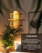 Bamboo Ceiling Lamp for Living Room Decoration