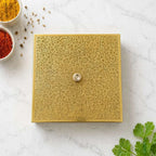 Brass Square Masala Daani / Spice Box (2 Inch) Vedansh Craft