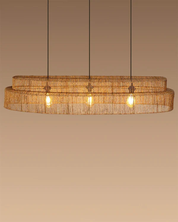 Artistic Seagrass Pendant Lamp for Study Room and Living Room