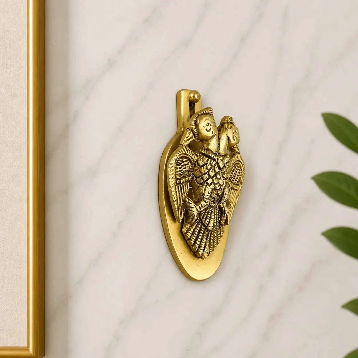 Brass Gandaberunda / Two Headed Bird Wall Hanging Idol (3.8 Inch) Vedansh Craft