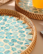 Rattan Decorative Serving Trays for Table and Home Use