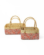 Eco-Friendly Seagrass Set of 2 Basket for Fruits, Vegetables, and Stylish Home Display