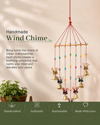 Handmade Ganesha Wind Chime with Bell for Home Decor