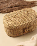 Handwoven Seagrass Tissue Box for Desk, Living Room & Bedroom