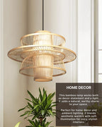 Minimalist Bamboo Ceiling Lamp for Hall and Living Area