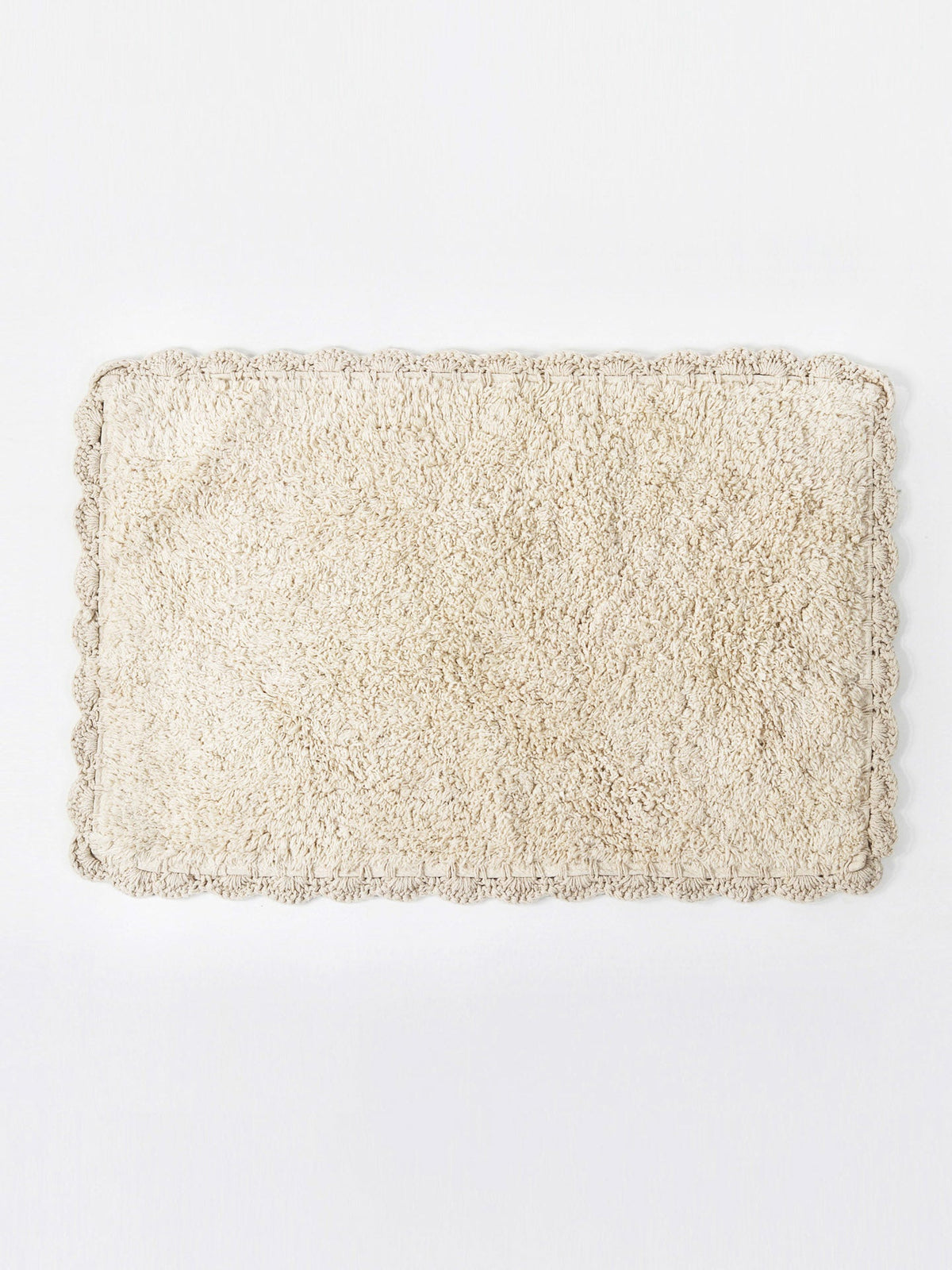 Handloom Cotton Rectangular Bath Mat For Living Space