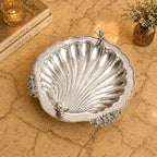 Brass Shell Shaped Decorative Serving Tray / Bowl (13 Inch) Vedansh Craft