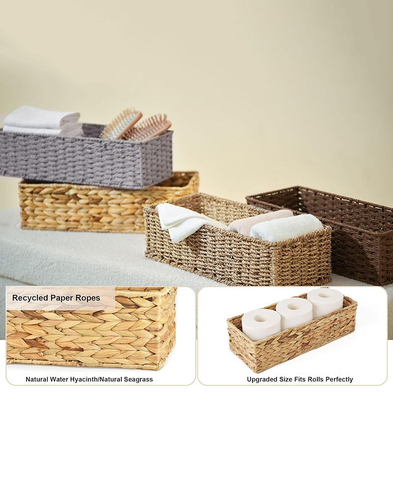 Water Hyacinth Basket Wardrobe Organizer and Storage Basket