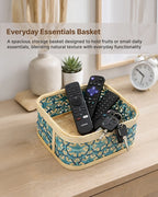 Bamboo Storage Basket Multipurpose Home Organizer