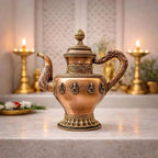 Copper Traditional Ashtalakshmi Kettle Pot (14.5 Inch) Vedansh Craft