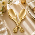 Brass Rice Serving Spoon Pair (9 Inch) Vedansh Craft