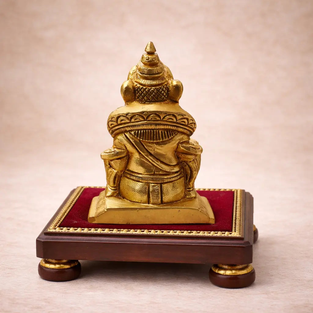 Brass Sitting Kuber Maharaj Idol (4 Inch) Vedansh Craft